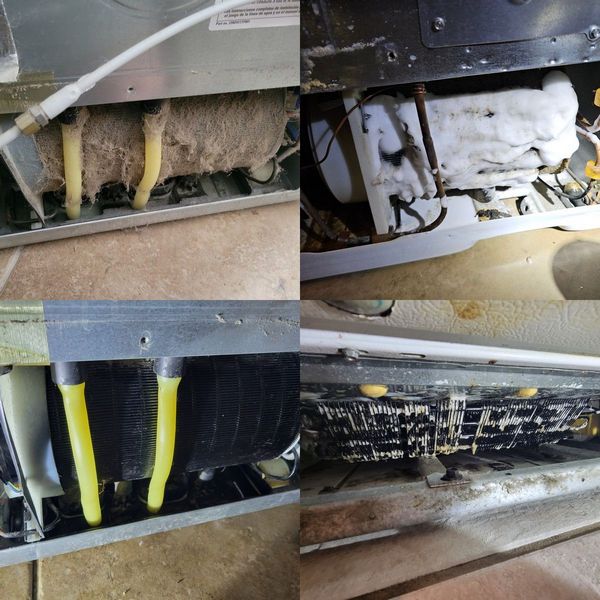 Refrigerator coil cleaning